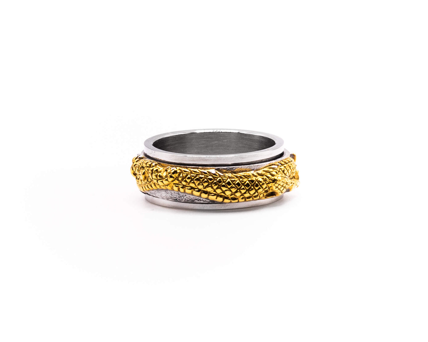 Gold Steel Spinning Ring