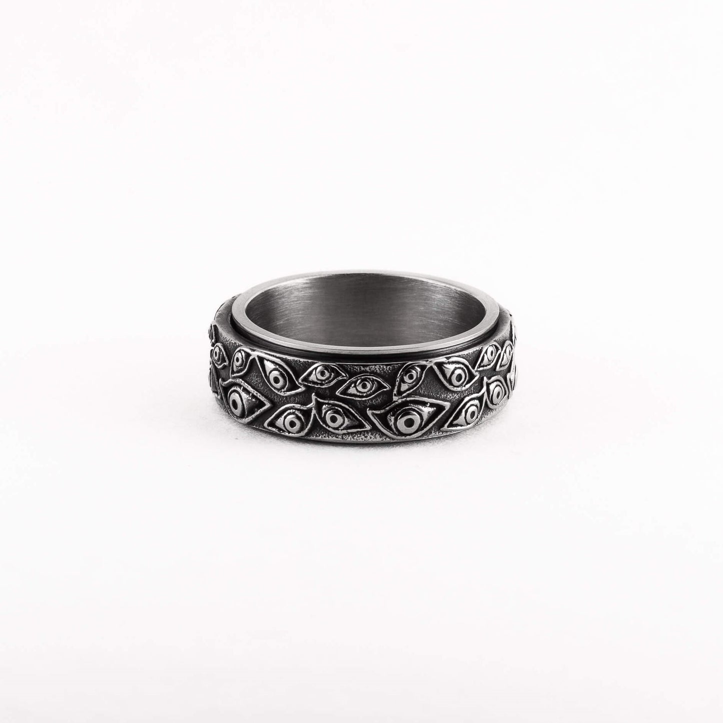 silver anxiety spinner ring