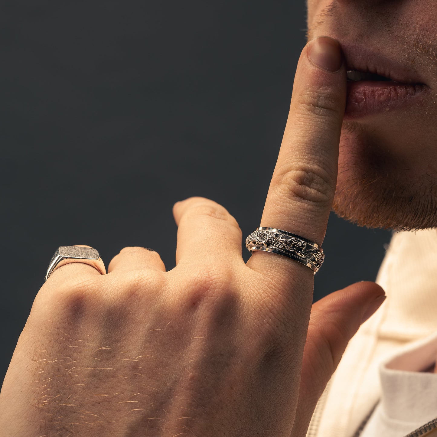 Silver Dragon Stainless Steel ring