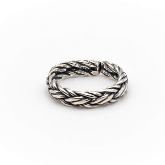 Sterling silver adjustable mens ring