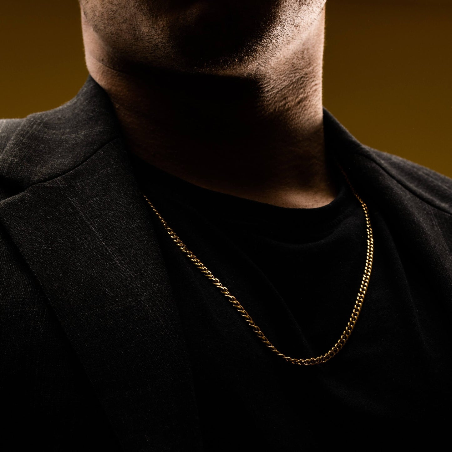 Mens Gold cuban link necklace