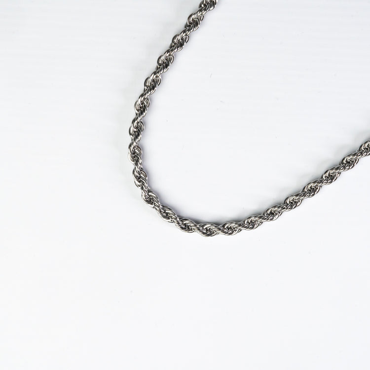6mm Rope chain silver