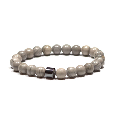Grey Beaded Bracelet