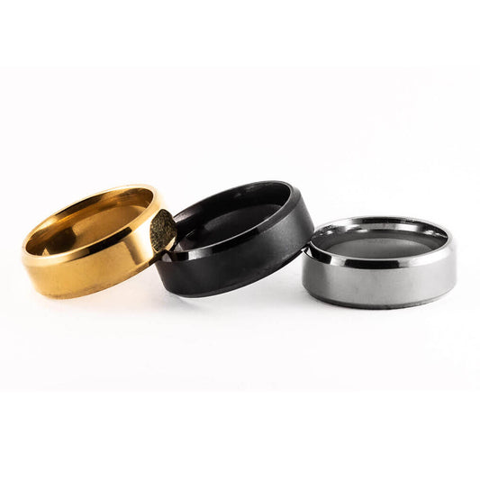 Mens stainless steel band rings