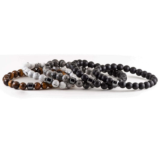 mens gem stone bracelet