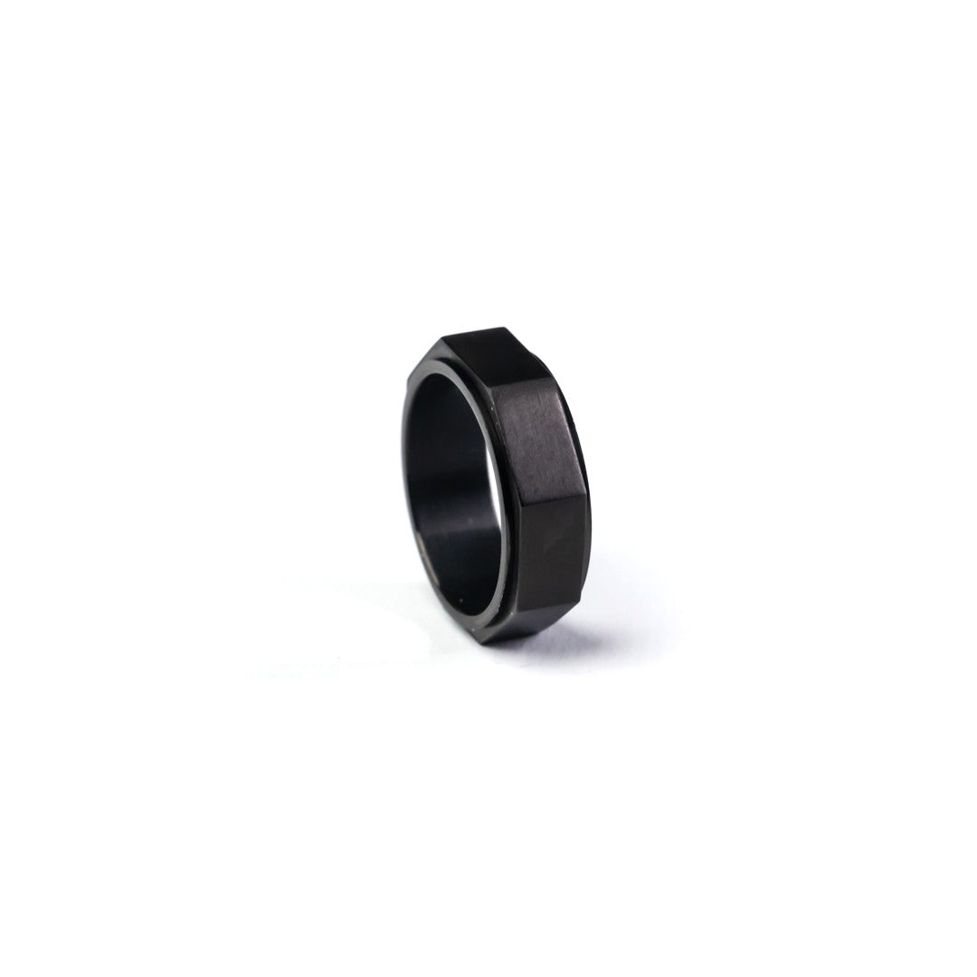 Black Mens spinning Ring