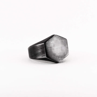 mens signet ring black