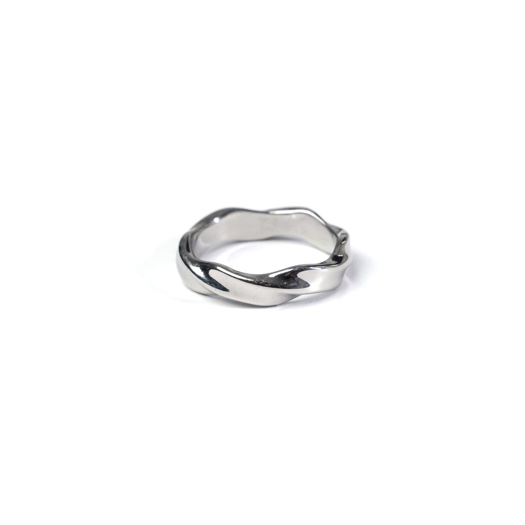 Silver stainless woven Ring