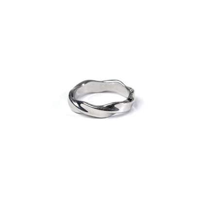 Silver stainless woven Ring