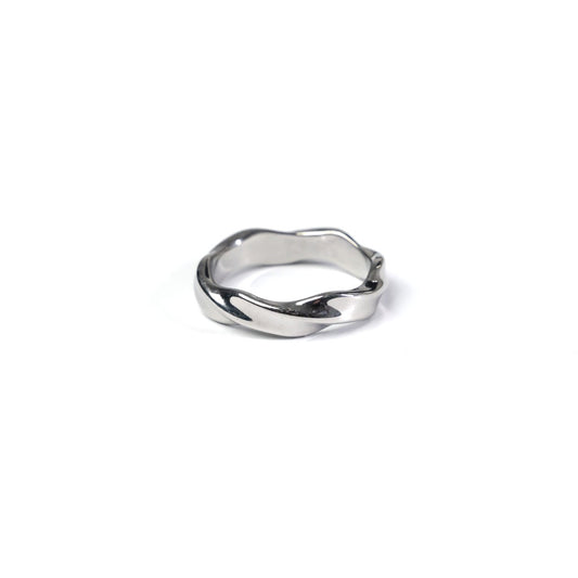 Silver stainless woven Ring