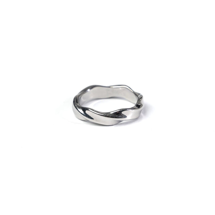 Silver stainless woven Ring