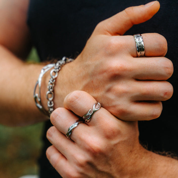 Mens stainless steel rings