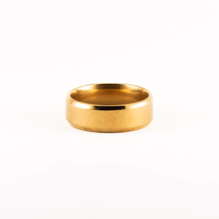 Mens gold Band ring
