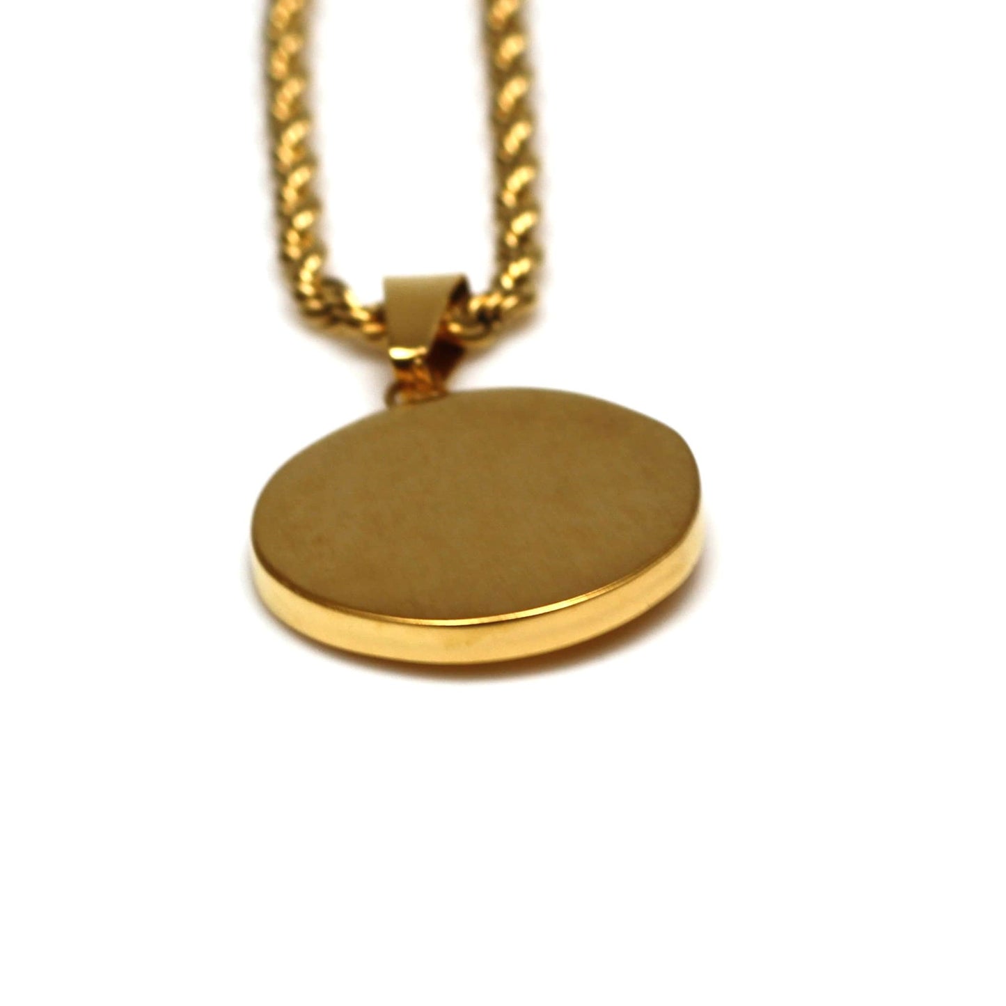 Gold Stainless Steel Saint Christopher Pendant
