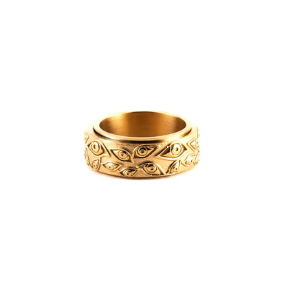men's gold spinning ring