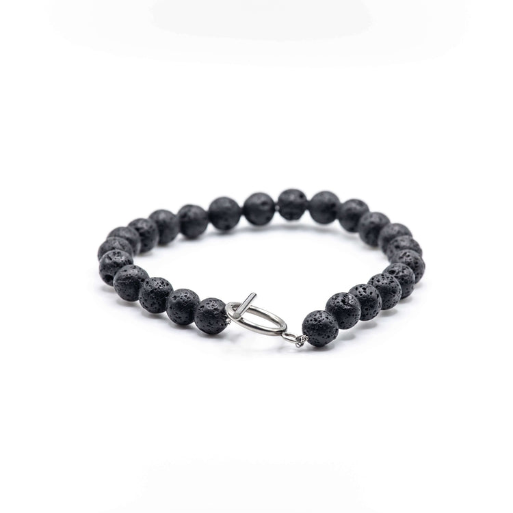 Mens lava stone bracelet