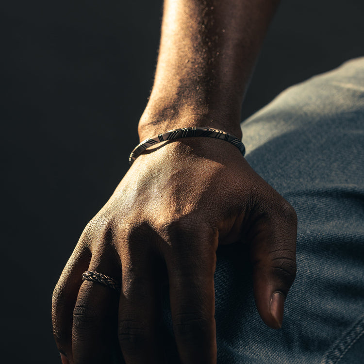 Engraved Stainless Steel Cuff – Adjustable Men’s Bracelet