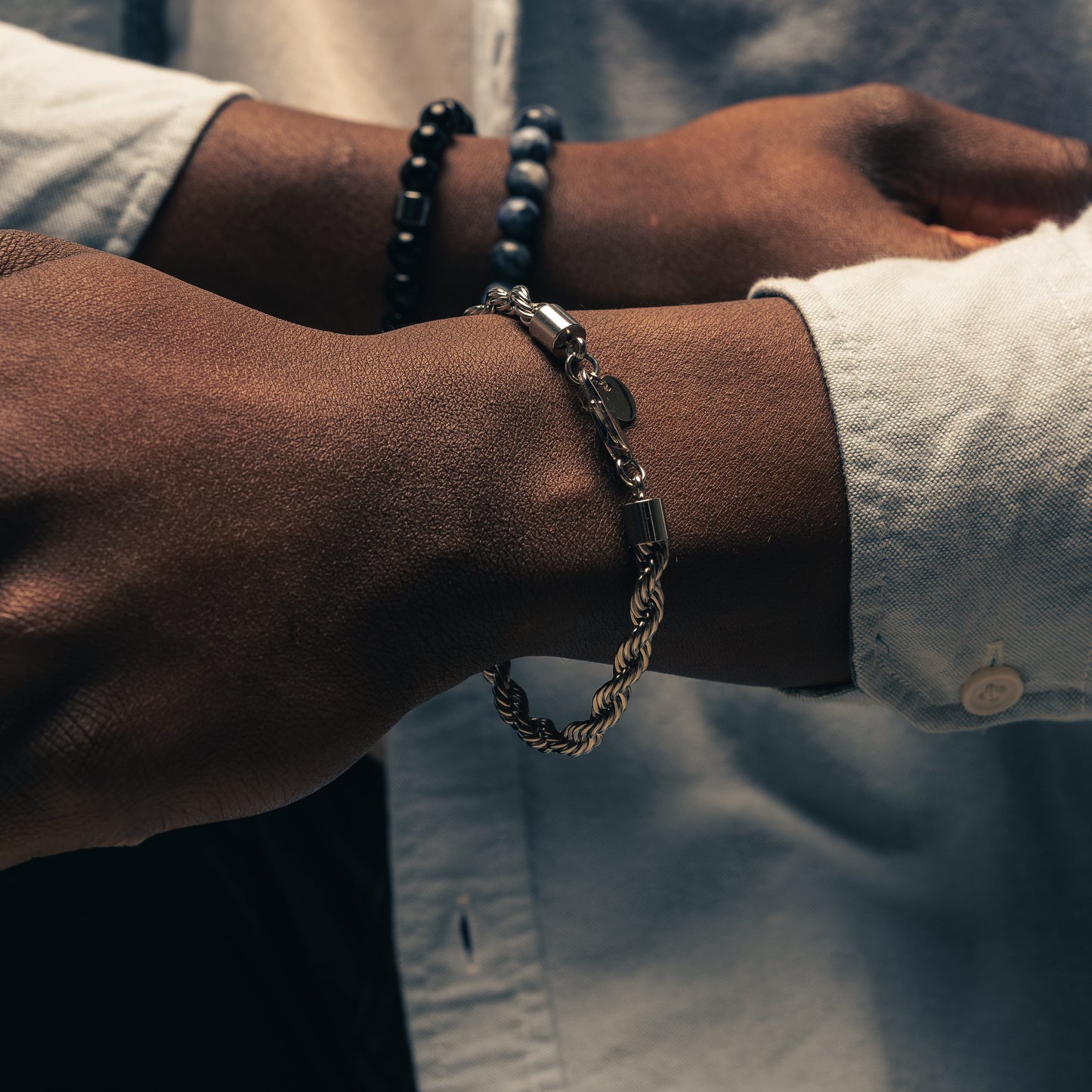 Stainless steel Silver  bracelet