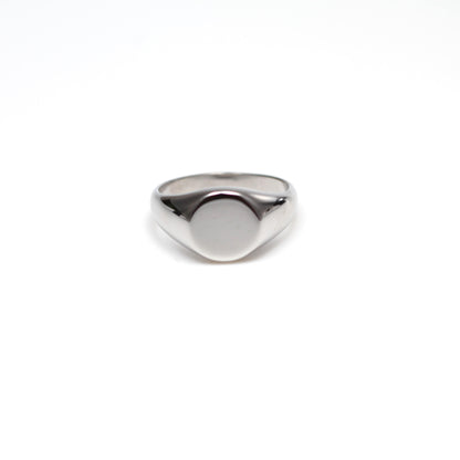 Silver Oval Signet Ring