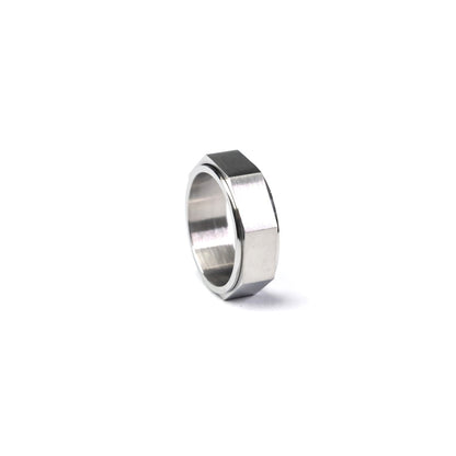Mens Silver Spinning Ring