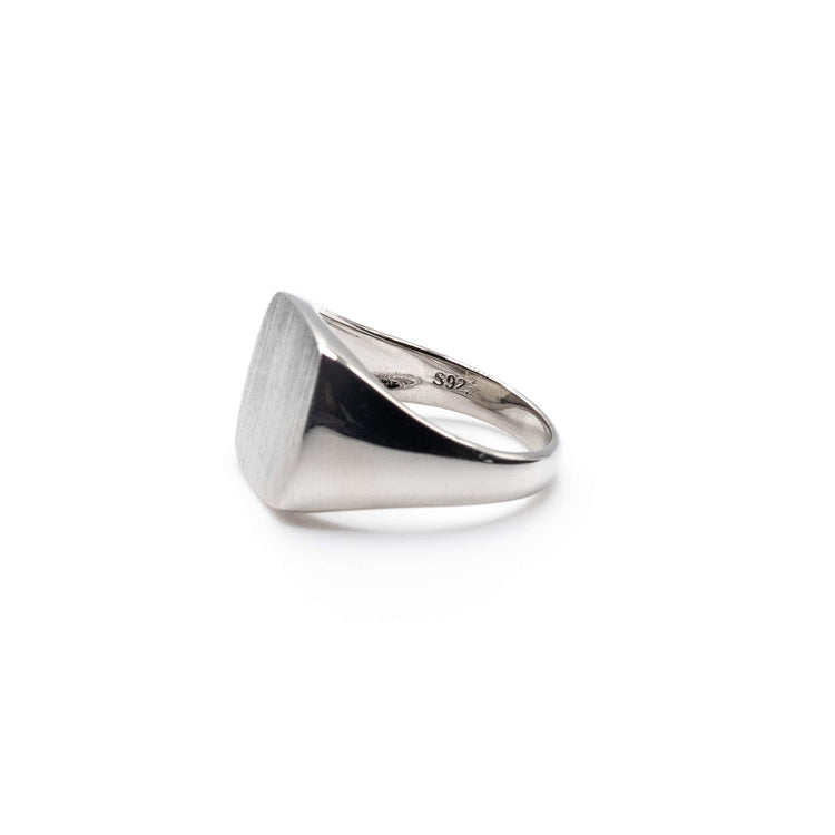 Silver signet ring with s925 certified stamp