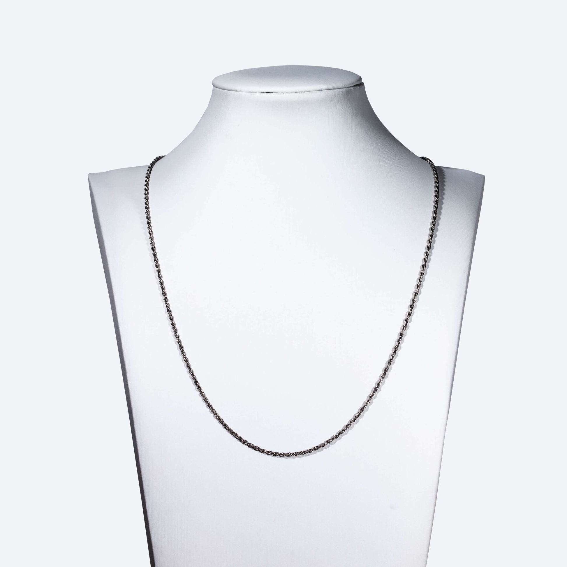 thin rope chain silver