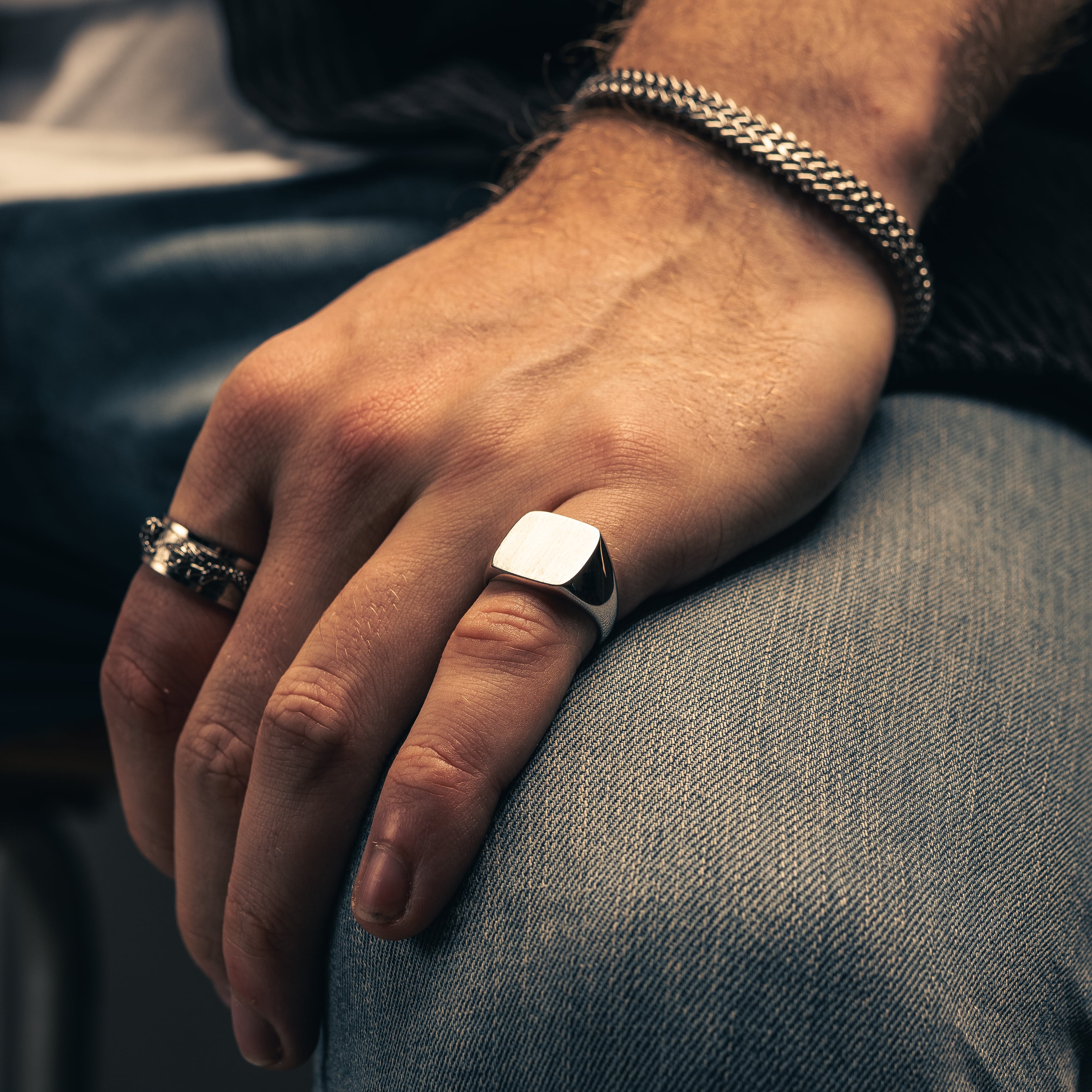 Men's Silver Signet Ring