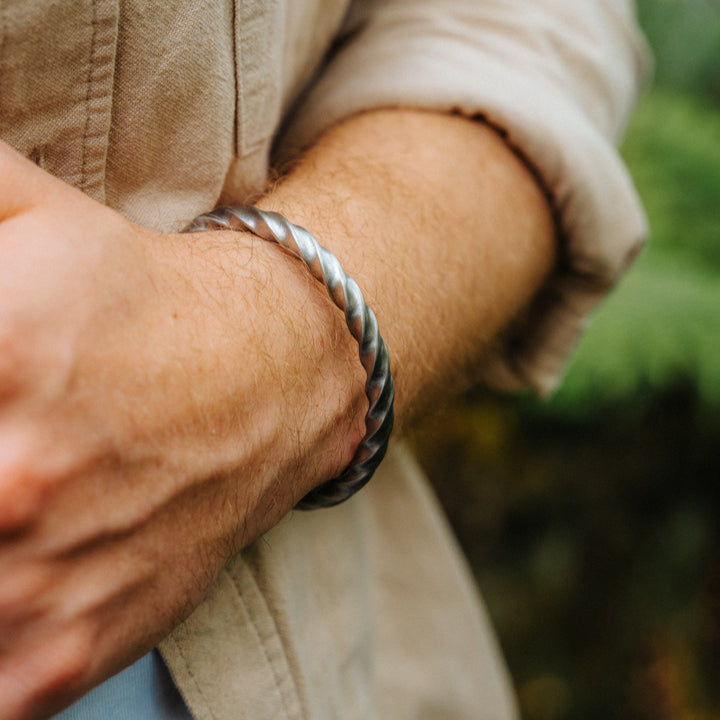 Mens silver cuff