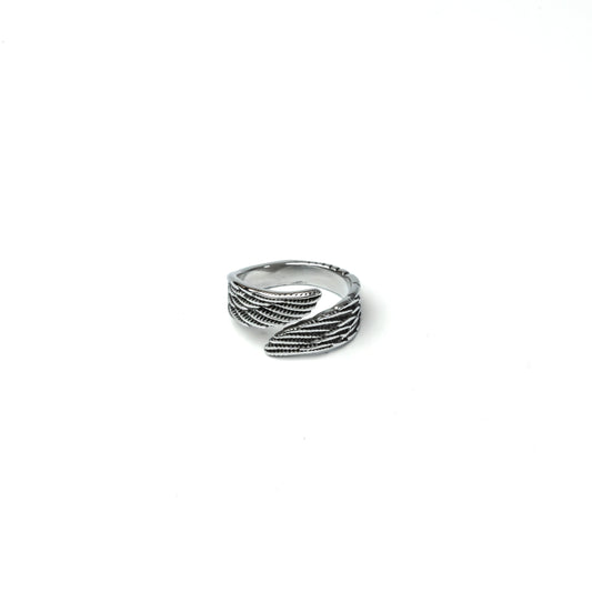 Silver-tone wing ring Stainless Steel ring