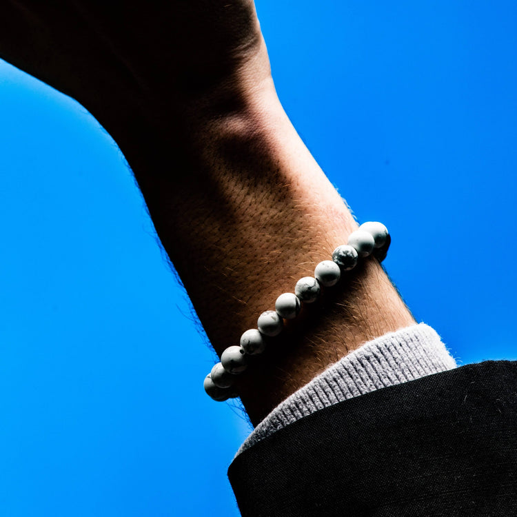 White Howlite means bracelet